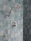 DELTA Universal Showering Components H2OKINETIC 5-Setting Contemporary Raincan Shower Head — Lumicoat® Stainless