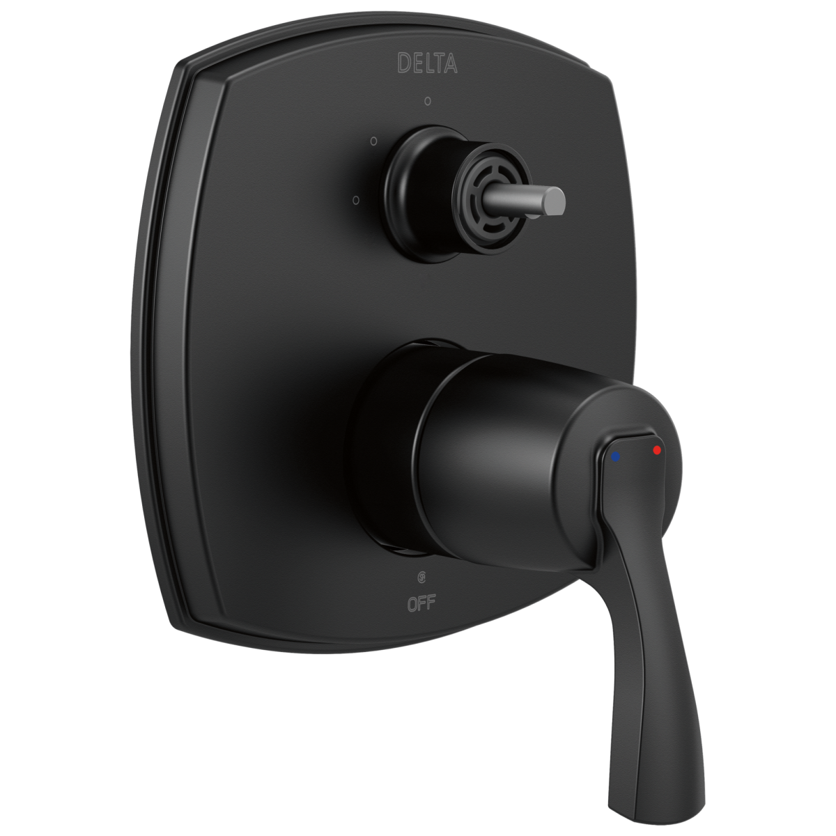 DELTA Stryke 14 Series Integrated Diverter Trim with Three Function Diverter Less Diverter Handle — Matte Black