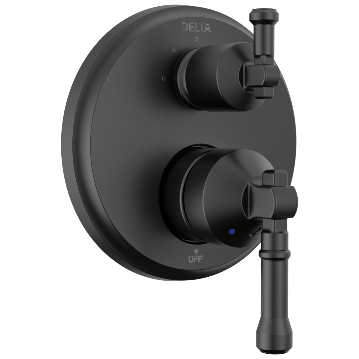 DELTA Broderick 14 Series Integrated Diverter Trim 3-Setting — Matte Black