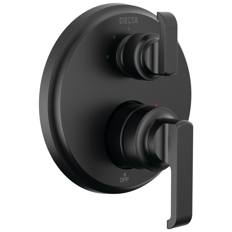 DELTA Tetra 14 Series Integrated Diverter Trim with 3-Setting — Matte Black