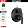 DELTA Tetra 14 Series Integrated Diverter Trim with 3-Setting — Matte Black