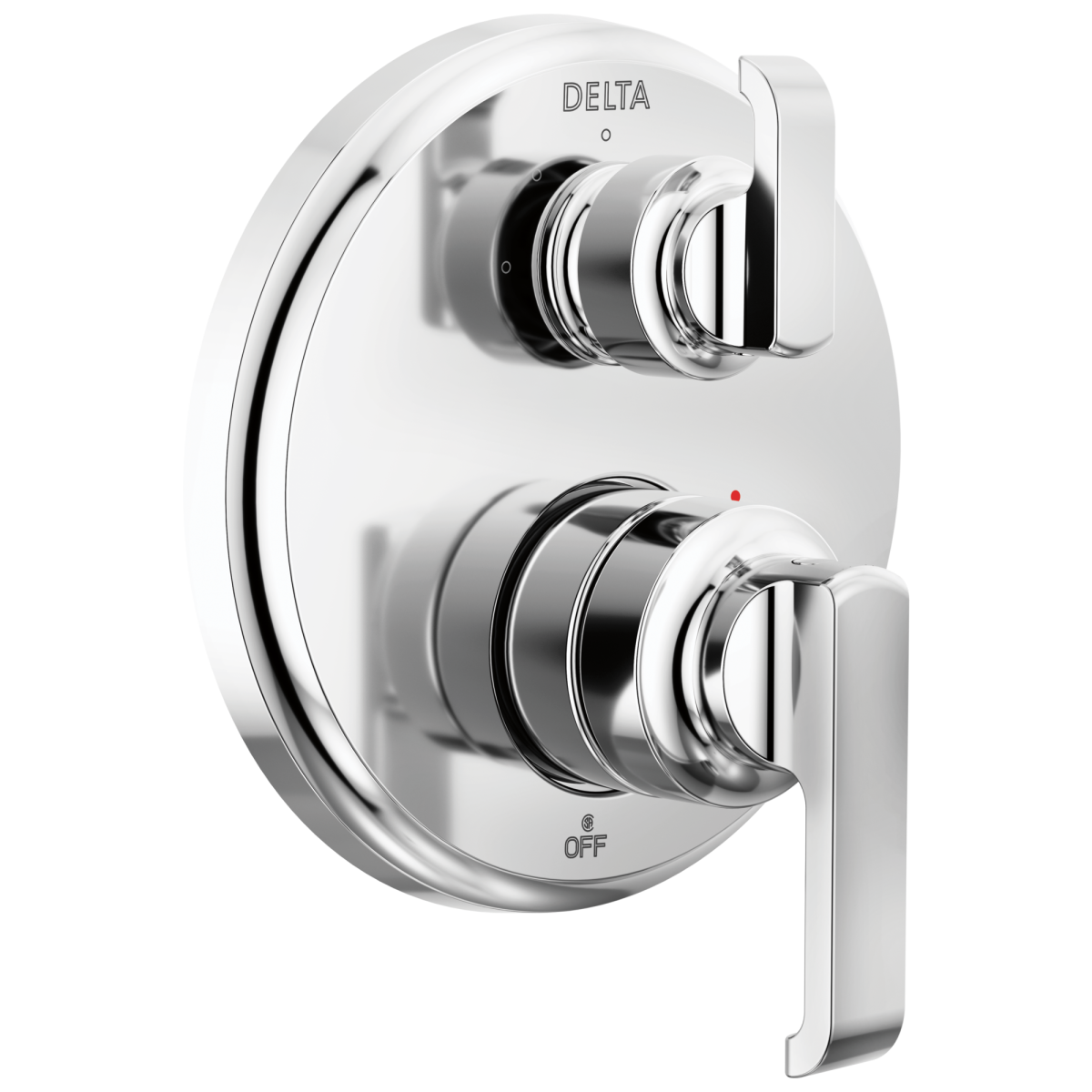 DELTA Tetra 14 Series Integrated Diverter Trim with 3-Setting — Lumicoat® Chrome