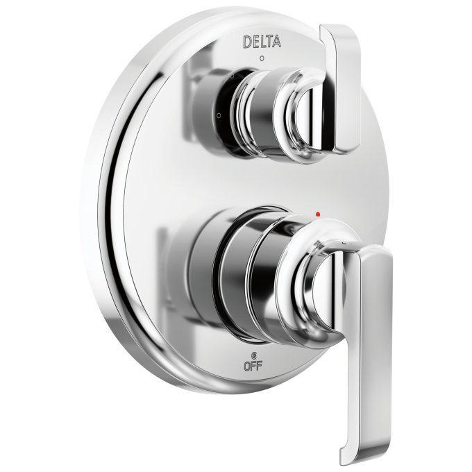 DELTA Tetra 14 Series Integrated Diverter Trim with 3-Setting — Lumicoat® Chrome