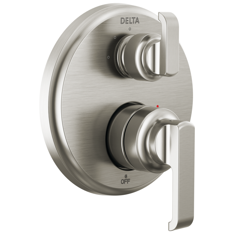 DELTA Tetra 14 Series Integrated Diverter Trim with 3-Setting — Lumicoat® Stainless