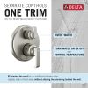 DELTA Tetra 14 Series Integrated Diverter Trim with 3-Setting — Lumicoat® Stainless
