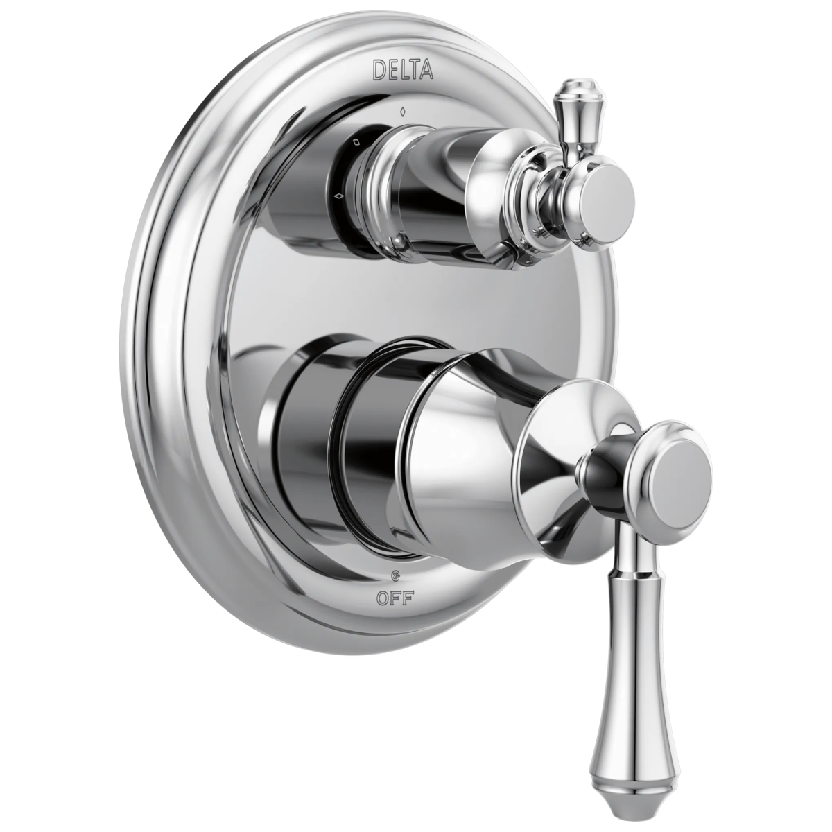 DELTA Cassidy Traditional 2-Handle Monitor 14 Series Valve Trim with 3-Setting Integrated Diverter — Chrome