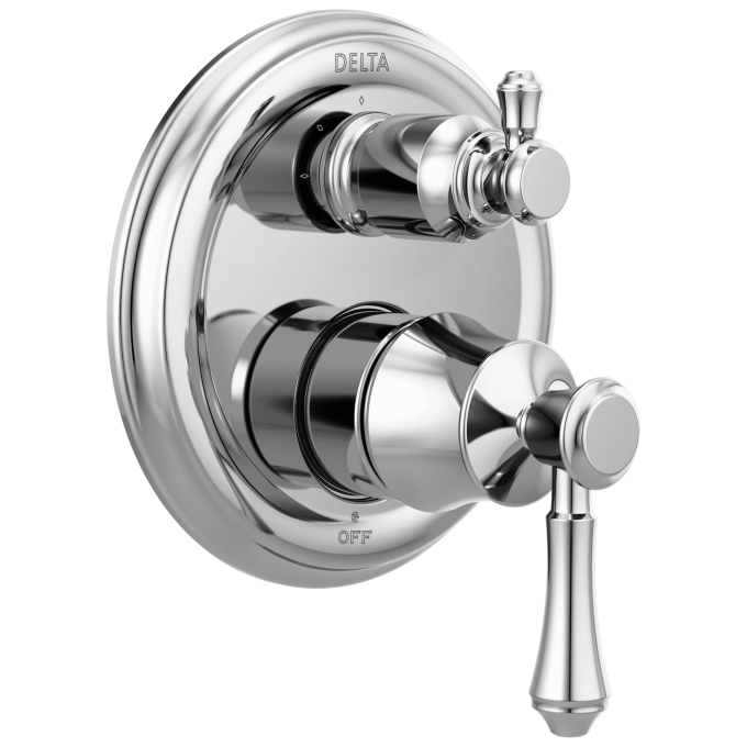DELTA Cassidy Traditional 2-Handle Monitor 14 Series Valve Trim with 3-Setting Integrated Diverter — Chrome