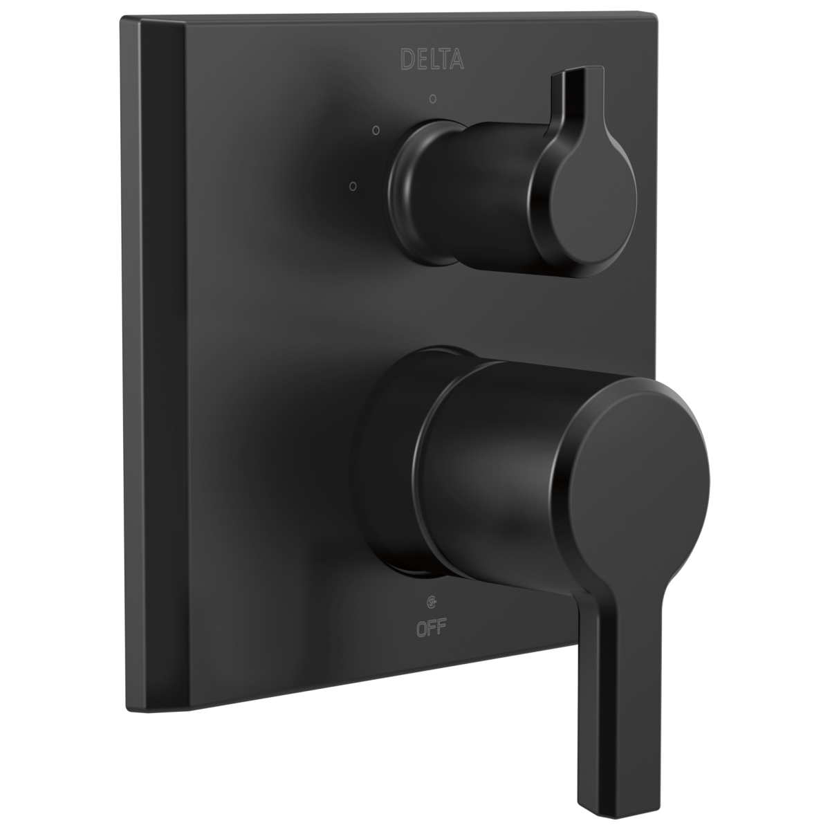 DELTA Pivotal Monitor 14 Series Valve Trim with 3-Setting Integrated Diverter — Matte Black