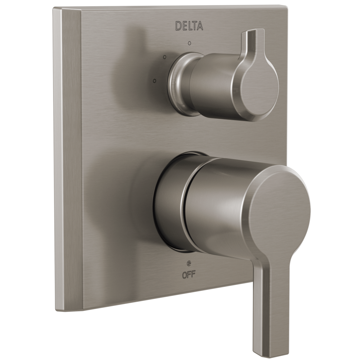 DELTA Pivotal 2-Handle Monitor 14 Series Valve Trim with 3-Setting Diverter — Lumicoat® Stainless