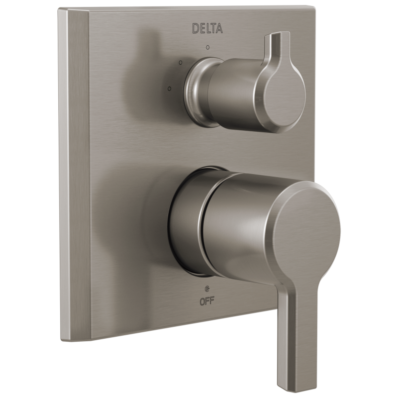 DELTA Pivotal 2-Handle Monitor 14 Series Valve Trim with 3-Setting Diverter — Lumicoat® Stainless