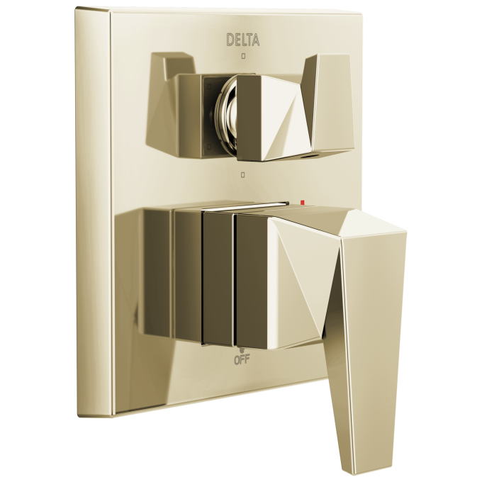 DELTA Trillian Two-Handle Monitor 14 Series Valve Trim with 6-Setting Diverter — Lumicoat® Polished Nickel
