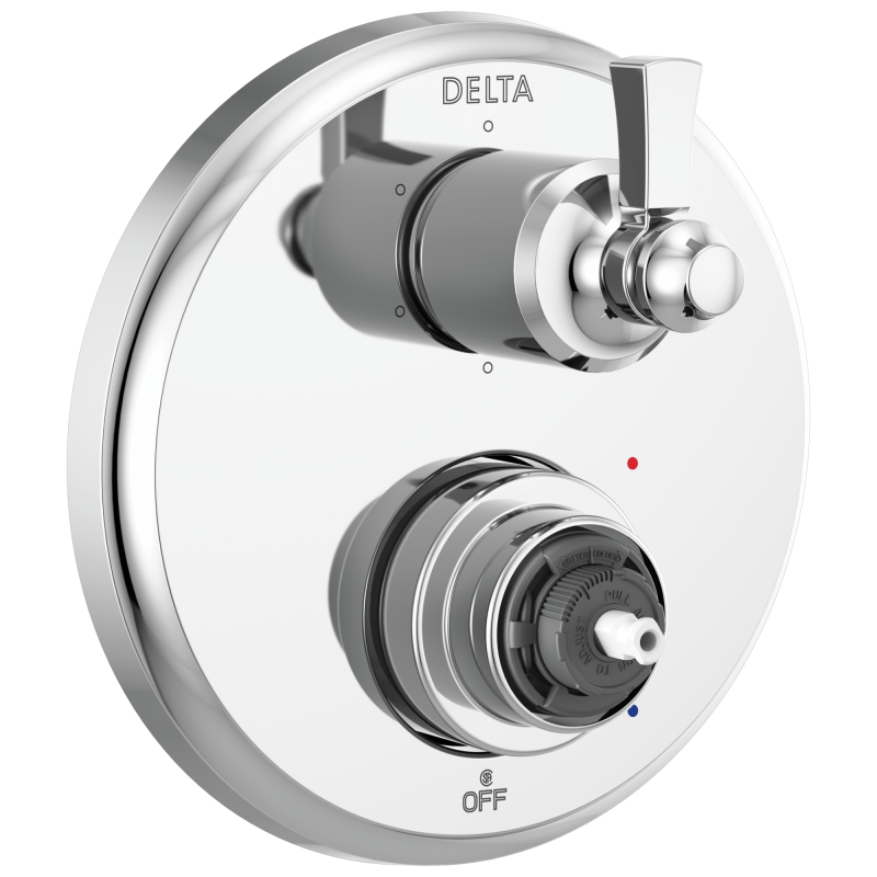 DELTA Dorval Traditional 2-Handle Monitor 14 Series Valve Trim with 6 Setting Diverter — Chrome