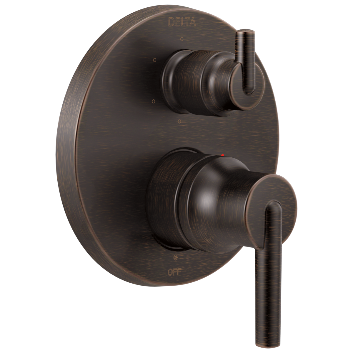 DELTA Trinsic Contemporary Two Handle Monitor 14 Series Valve Trim with 6-Setting Integrated Diverter — Venetian Bronze