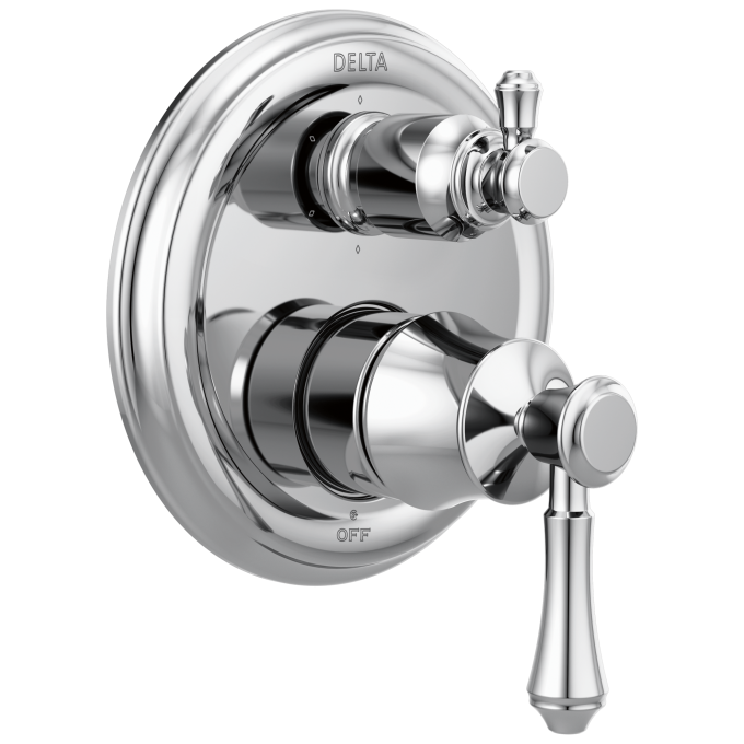 DELTA Cassidy Traditional 2-Handle Monitor 14 Series Valve Trim with 6-Setting Integrated Diverter — Chrome