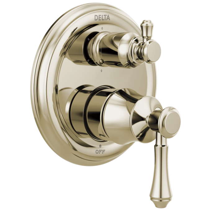 DELTA Cassidy Traditional Monitor 14 Series Valve Trim with 6-Setting Integrated Diverter — Polished Nickel