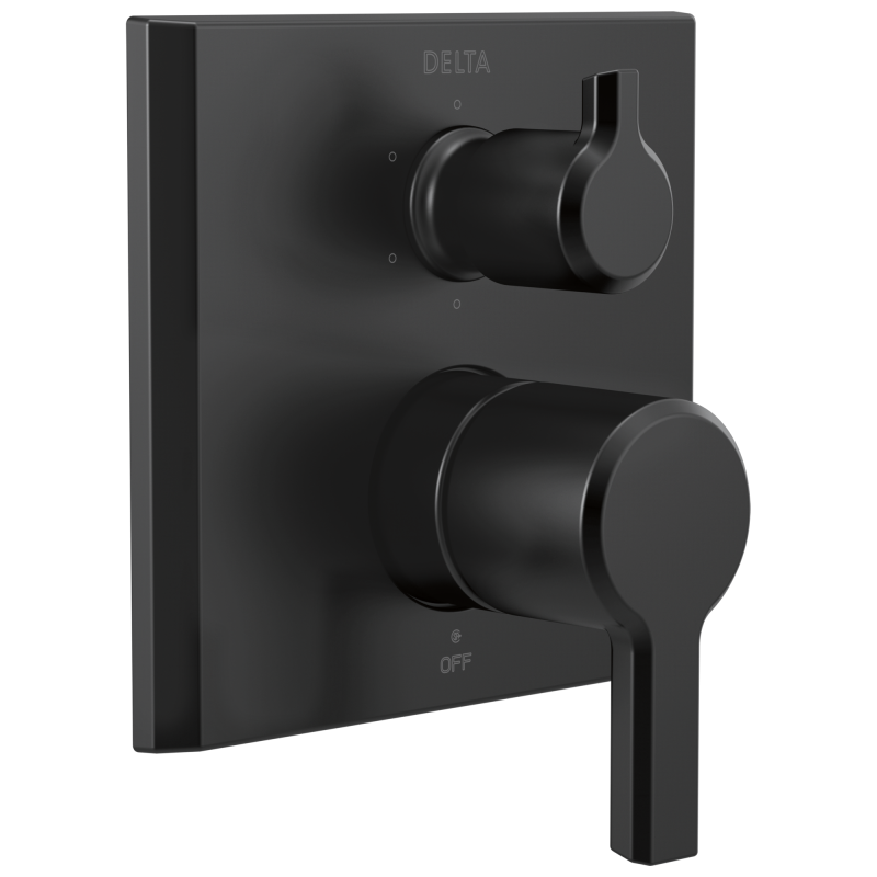 DELTA Pivotal Monitor 14 Series Valve Trim with 6-Setting Integrated Diverter — Matte Black