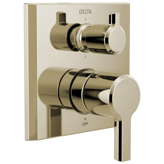 DELTA Pivotal 14 Series Integrated Diverter Trim - 6 Function Diverter — Lumicoat® Polished Nickel