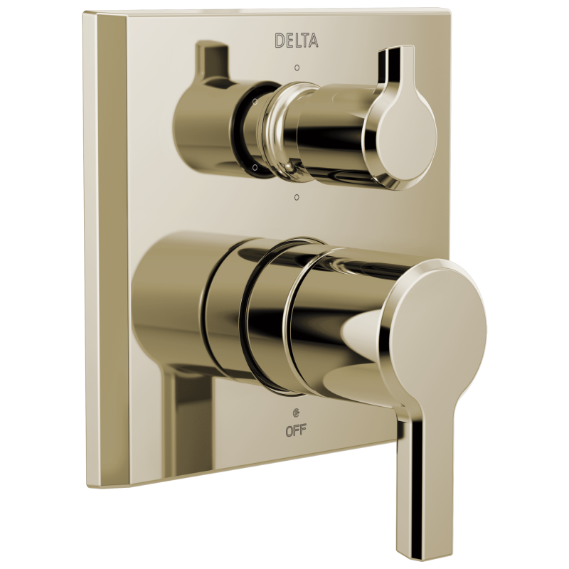 DELTA Pivotal 14 Series Integrated Diverter Trim - 6 Function Diverter — Lumicoat® Polished Nickel