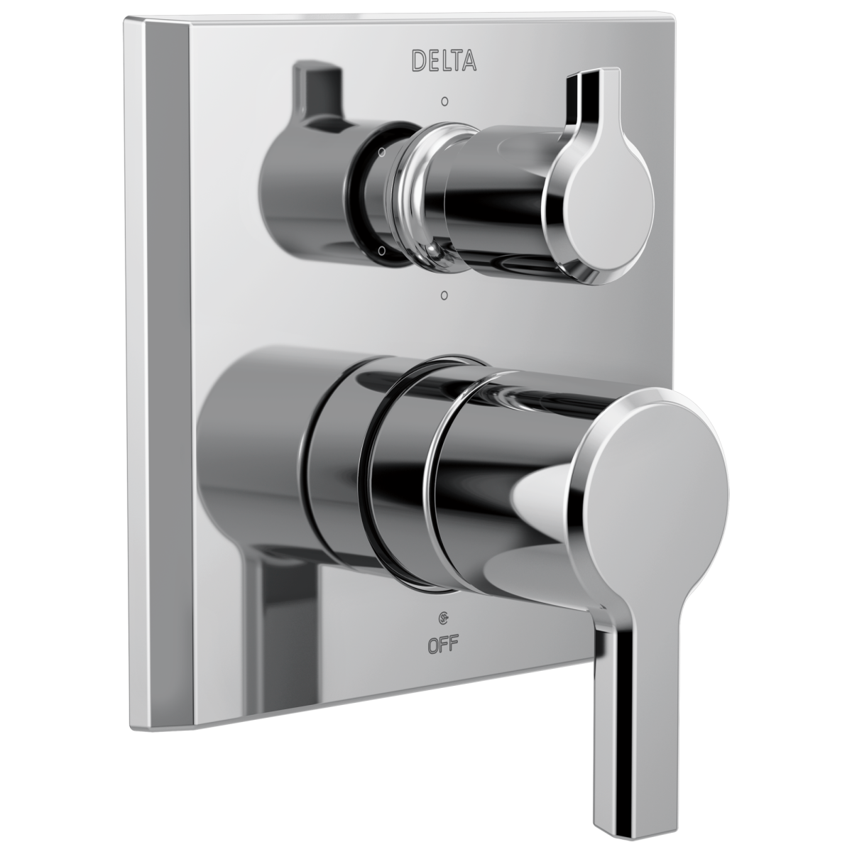 DELTA Pivotal 14 Series Integrated Diverter Trim - 6 Function Diverter — Lumicoat® Chrome