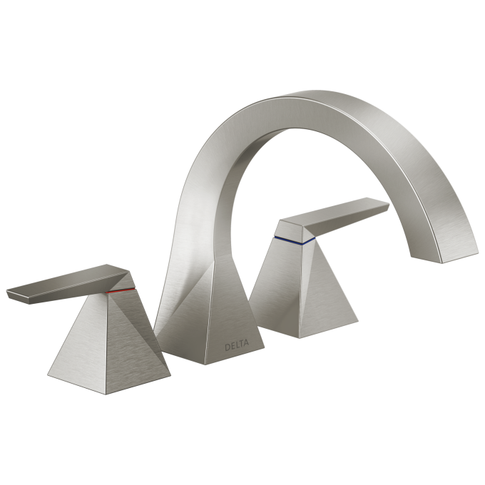 DELTA Trillian Two-Handle Roman Tub Trim — Lumicoat® Stainless