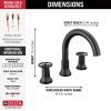 DELTA Trinsic Roman Tub Faucet Trim — Matte Black