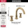 DELTA Trinsic Roman Tub Faucet Trim — Champagne Bronze