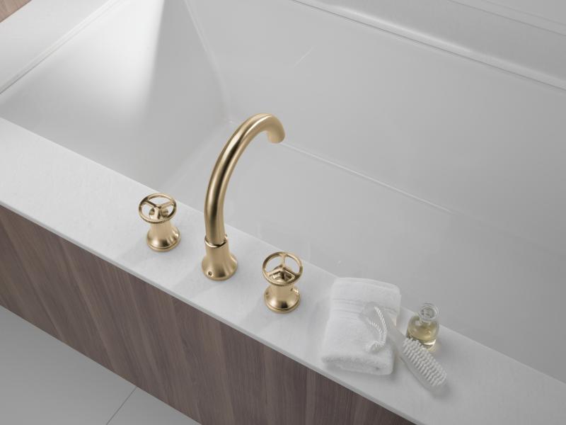 DELTA Trinsic Roman Tub Faucet Trim — Champagne Bronze