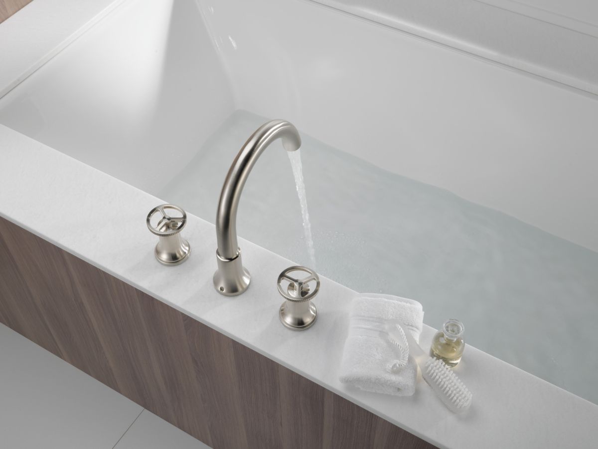 DELTA Trinsic Roman Tub Faucet Trim — Stainless