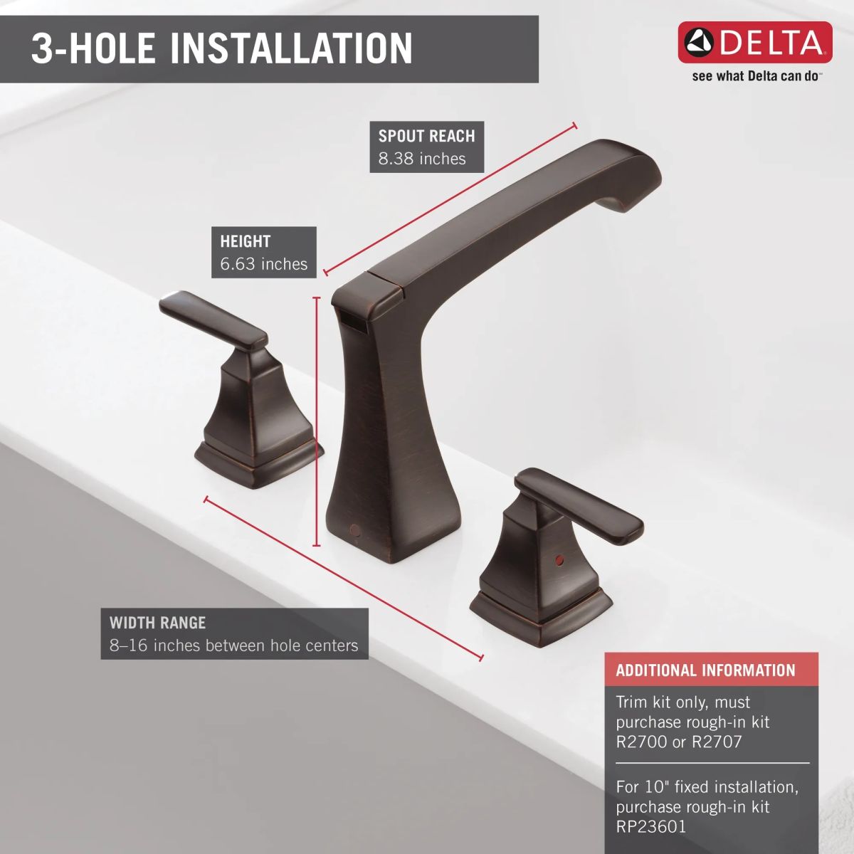 DELTA Ashlyn Roman Tub Trim — Venetian Bronze