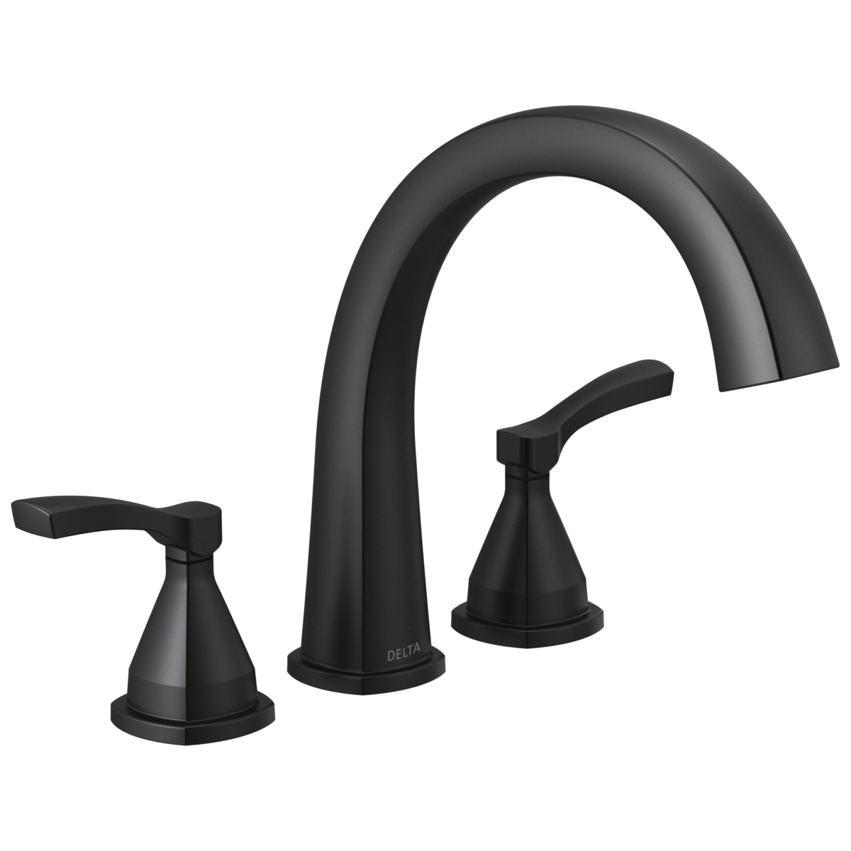 DELTA Stryke Three Hole Roman Tub Trim — Matte Black