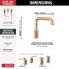 DELTA Broderick Roman Tub Trim - Less Handles — Lumicoat® Champagne Bronze