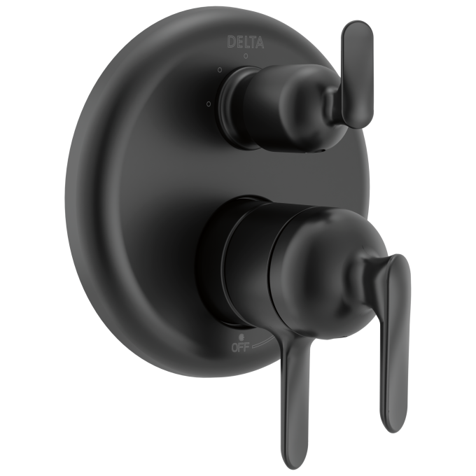 DELTA Bonacci 17 Series 3-Setting Integrated Diverter Trim — Matte Black
