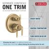 DELTA Bonacci 17 Series 3-Setting Integrated Diverter Trim — Lumicoat® Champagne Bronze