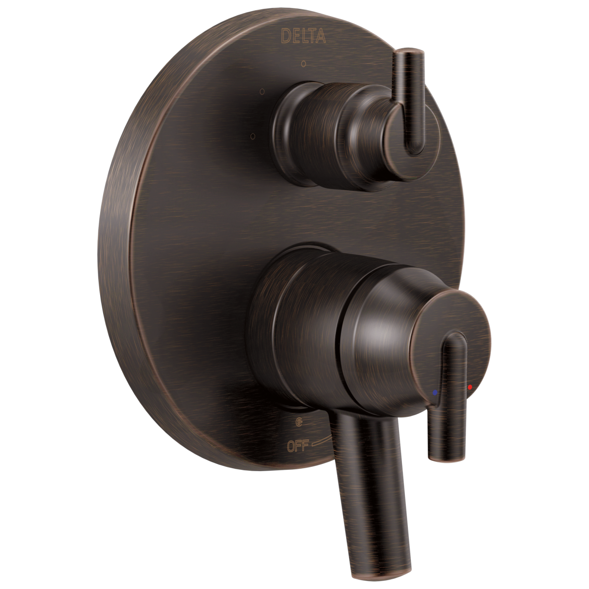 DELTA Trinsic Contemporary Two Handle Monitor 17 Series Valve Trim with 3-Setting Integrated Diverter — Venetian Bronze