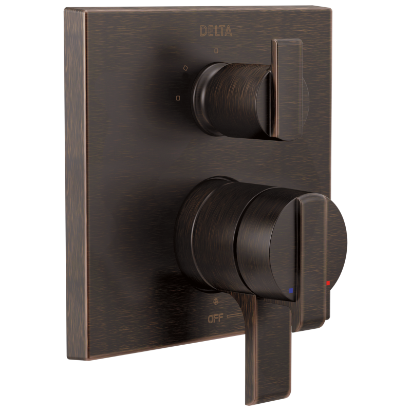 DELTA Ara Angular Modern Monitor 17 Series Valve Trim with 3-Setting Integrated Diverter — Venetian Bronze