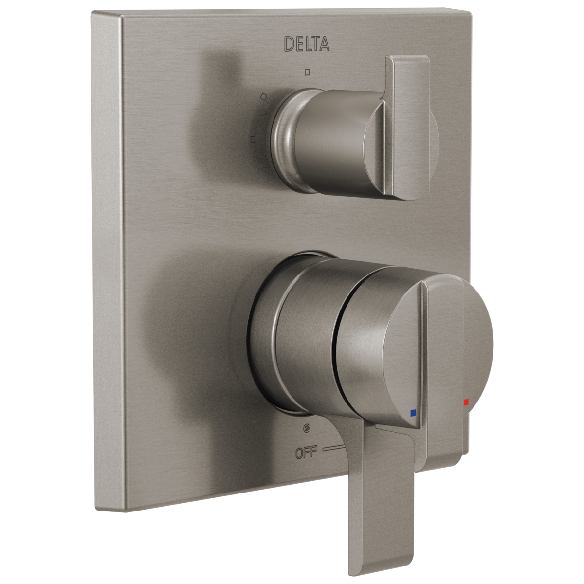 DELTA Ara Angular Modern Monitor 17 Series Valve Trim with 3-Setting Integrated Diverter — Stainless