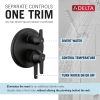 DELTA Galeon 17S Integrated Diverter Trim - 3 Setting — Matte Black