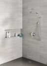 DELTA Universal Showering Components H2OKINETIC 5-Setting Contemporary Raincan Shower Head — Lumicoat® Chrome