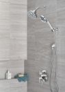 DELTA Universal Showering Components H2OKINETIC 5-Setting Contemporary Raincan Shower Head — Lumicoat® Chrome