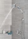 DELTA Universal Showering Components H2OKINETIC 5-Setting Contemporary Raincan Shower Head — Lumicoat® Chrome