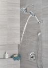DELTA Universal Showering Components H2OKINETIC 5-Setting Contemporary Raincan Shower Head — Lumicoat® Chrome