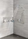 DELTA Universal Showering Components H2OKINETIC 5-Setting Contemporary Raincan Shower Head — Lumicoat® Chrome