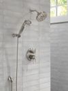 DELTA Universal Showering Components H2OKINETIC 5-Setting Contemporary Raincan Shower Head — Lumicoat® Stainless
