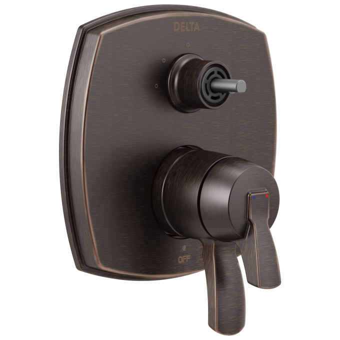 DELTA Stryke 17 Series Integrated Diverter Trim with Three Function Diverter Less Diverter Handle — Venetian Bronze