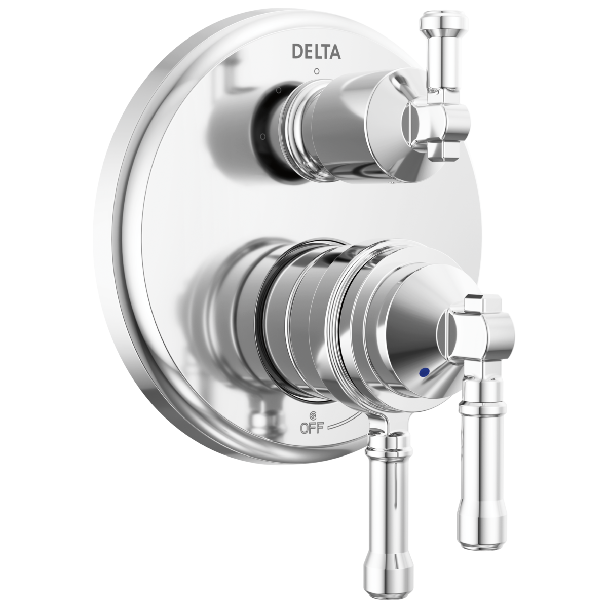 DELTA Broderick 17 Series Integrated Diverter Trim 3-Setting — Lumicoat® Chrome
