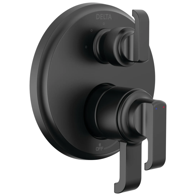 DELTA Tetra 17 Series Integrated Diverter Trim with 3-Setting — Matte Black