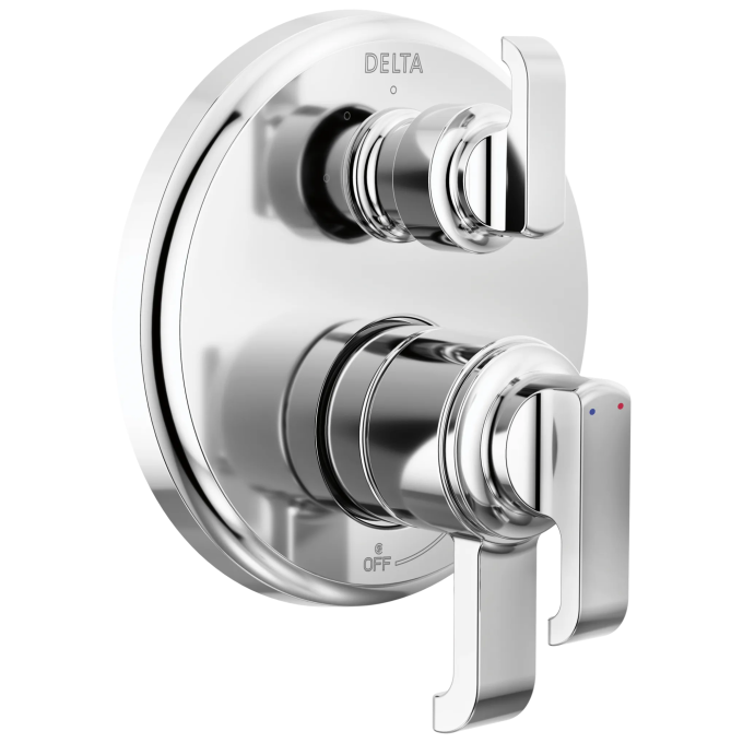 DELTA Tetra 17 Series Integrated Diverter Trim with 3-Setting — Lumicoat® Chrome