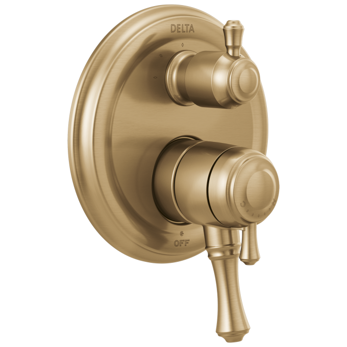 DELTA Cassidy Traditional Monitor 17 Series Valve Trim with 3-Setting Integrated Diverter — Champagne Bronze