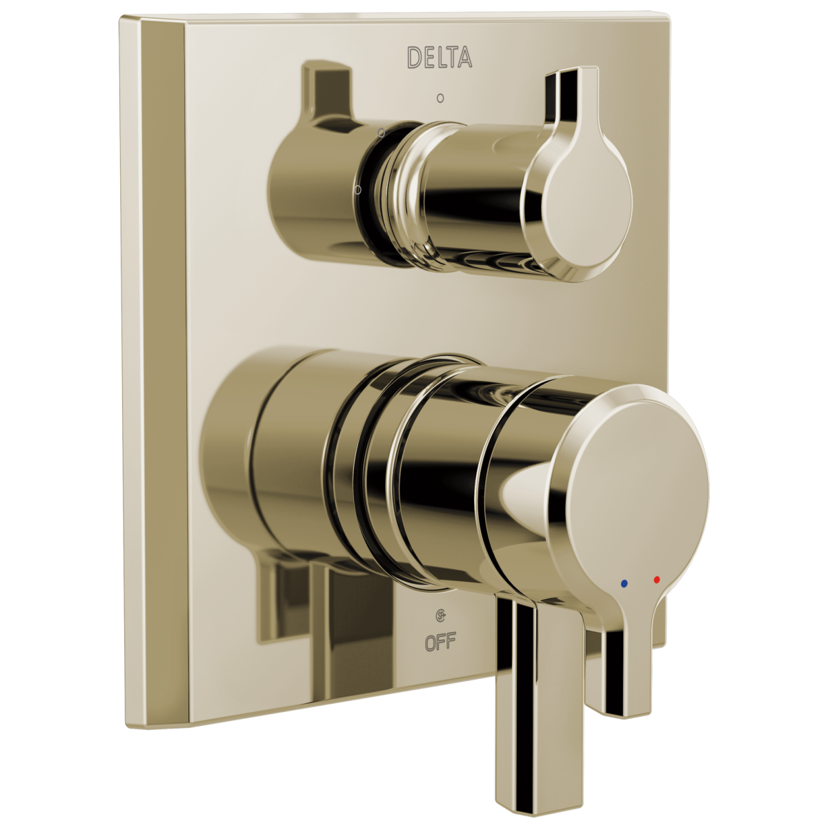 DELTA Pivotal 17 Series Integrated Diverter Trim - 3 Function Diverter — Lumicoat® Polished Nickel
