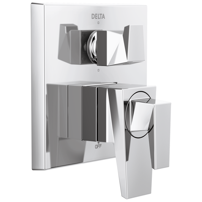 DELTA Trillian Two-Handle Monitor 17 Series Valve Trim with 6-Setting Diverter — Lumicoat® Chrome